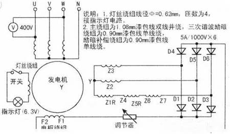 柴油發電機實物接線圖